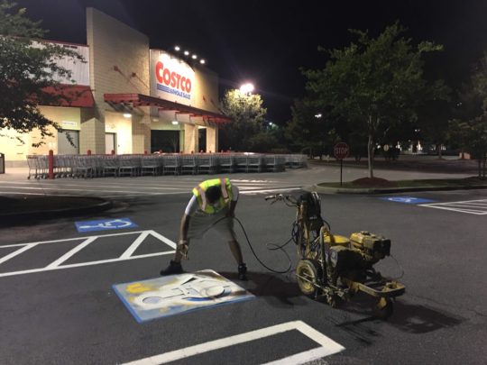 parking lot striping