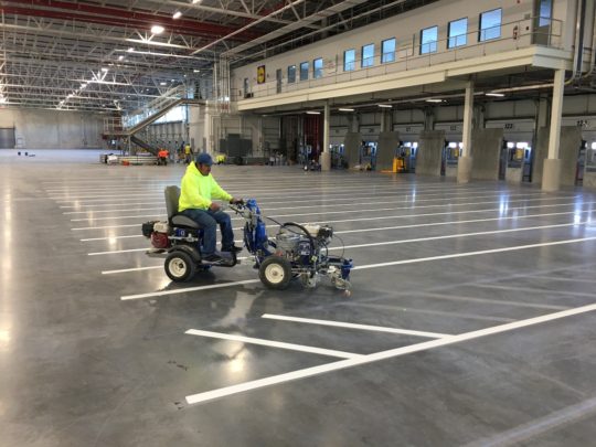 warehouse striping