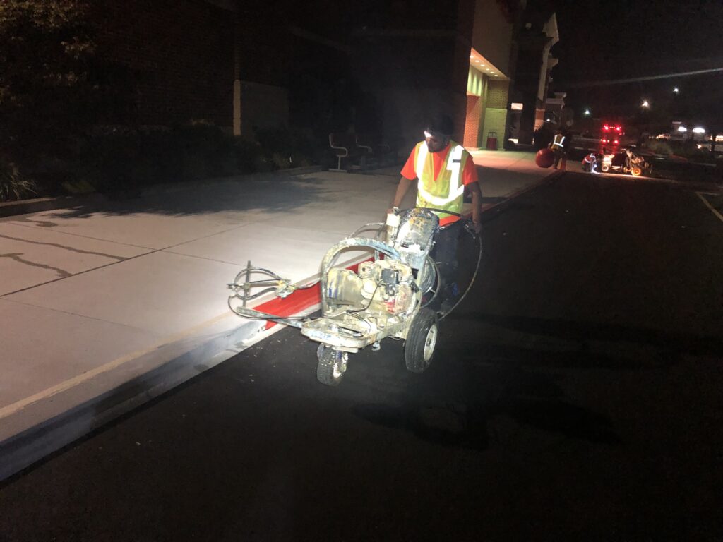 commercial property striping in Bloomington IL