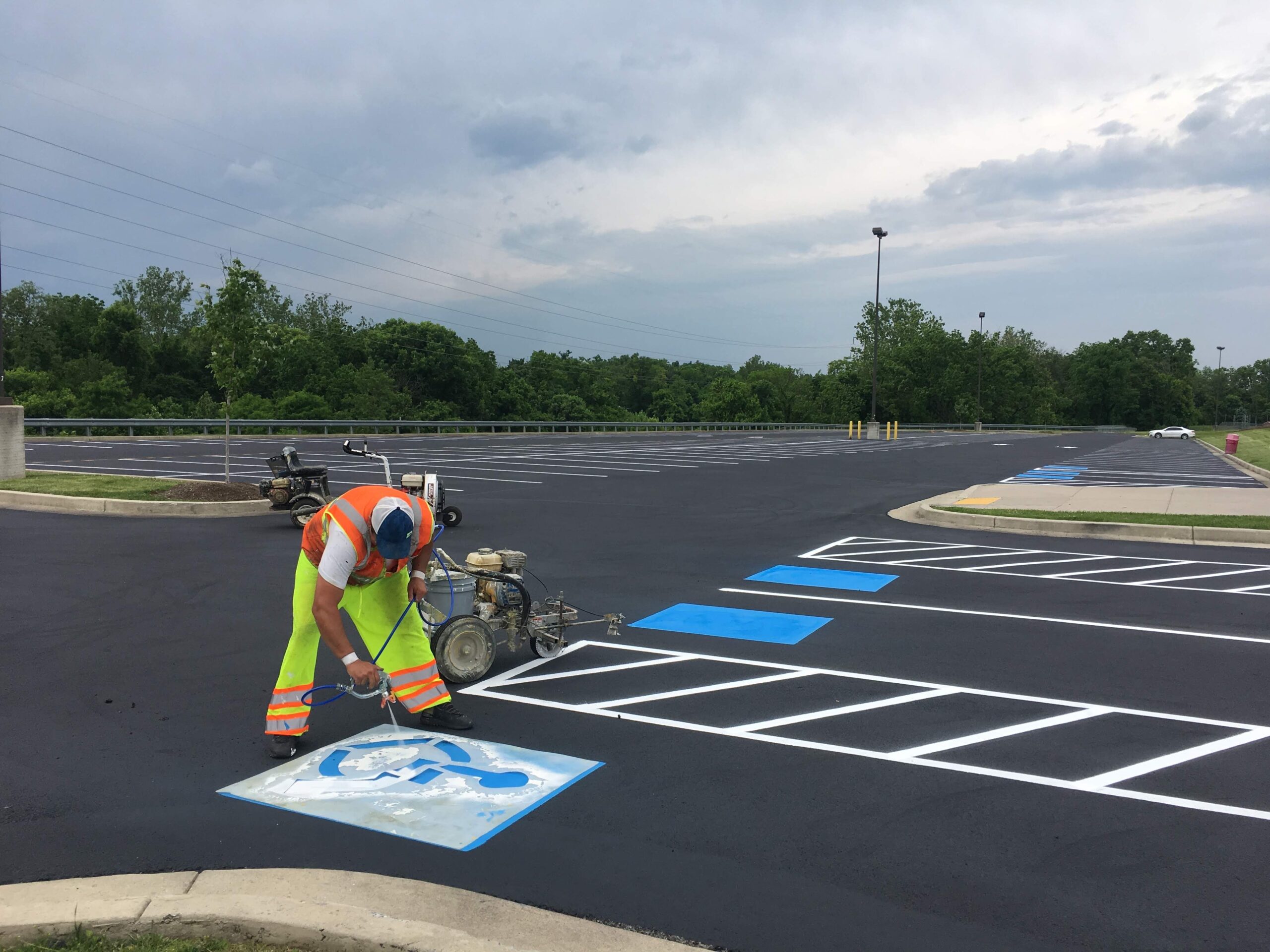 line striping parking lot striping line markings