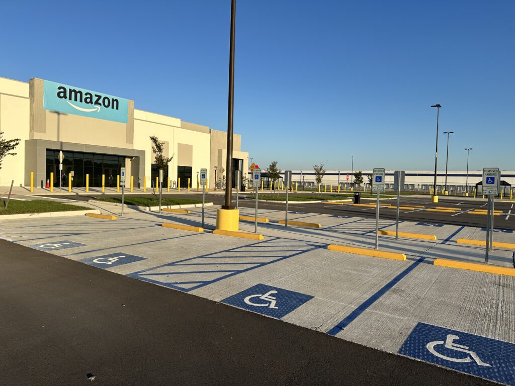 Universal Striping commercial parking lot marking project 6