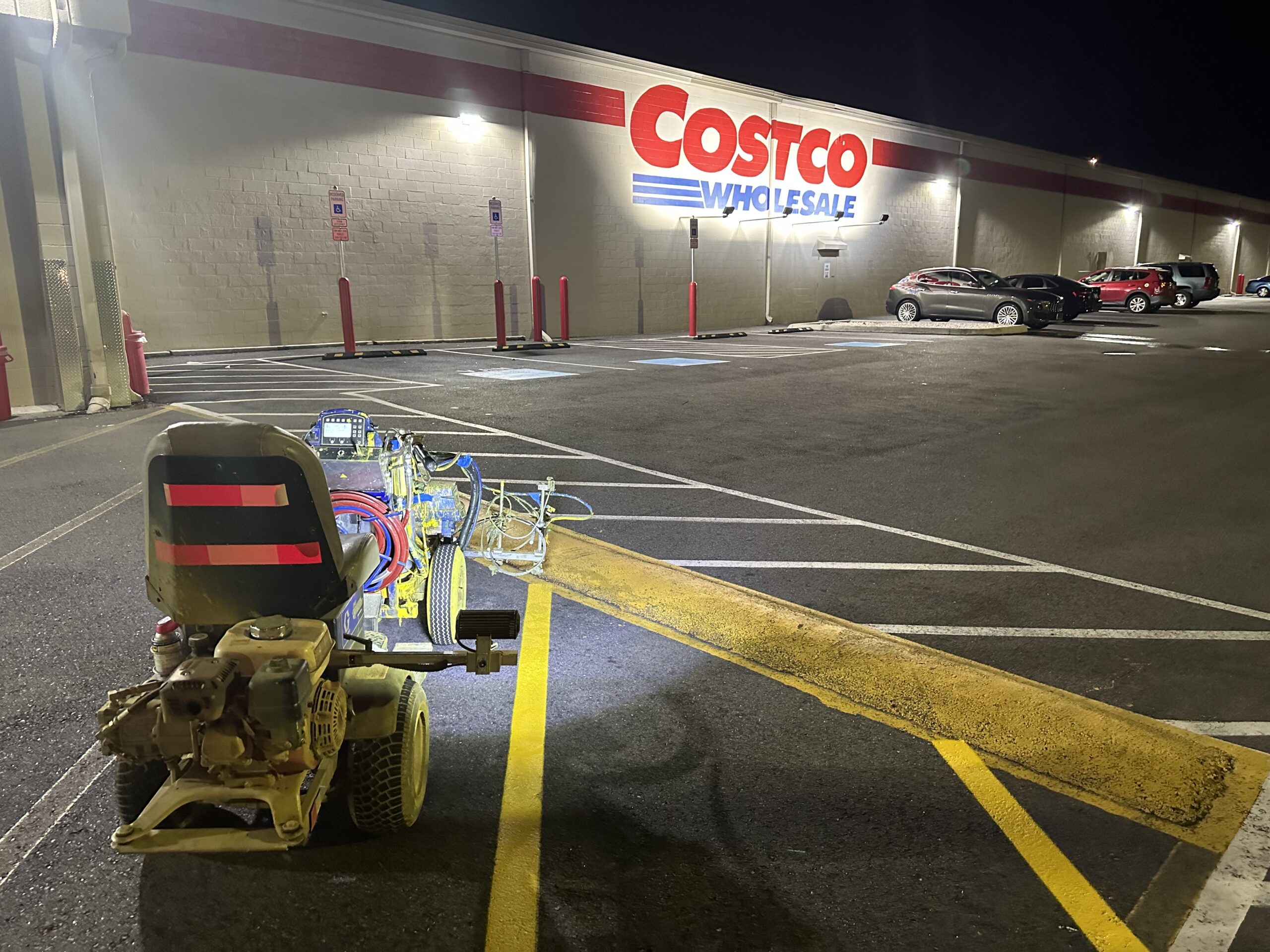 Line striping Costco in Nashville, TN