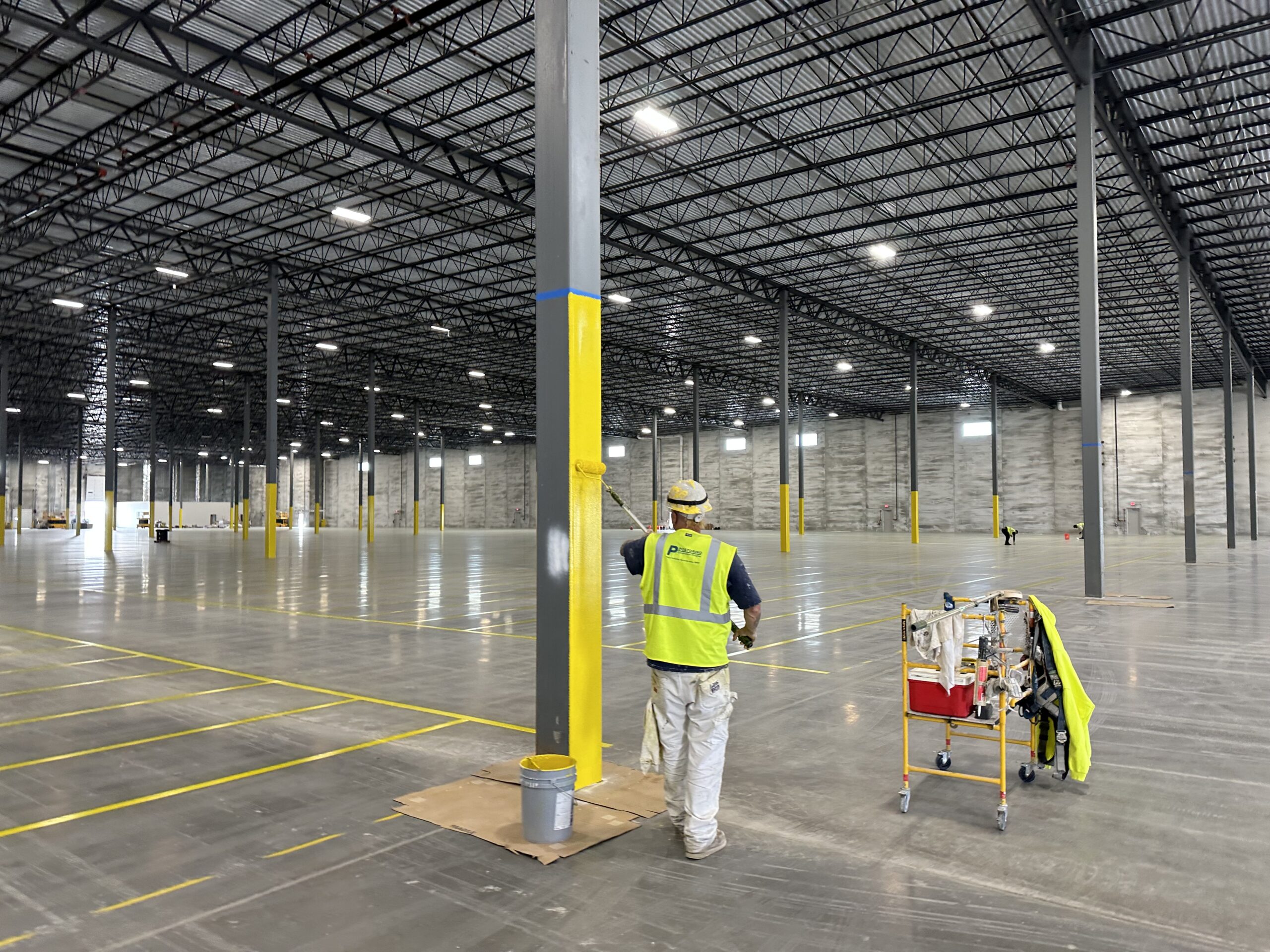 interior warehouse striping along I-35 corridor Texas