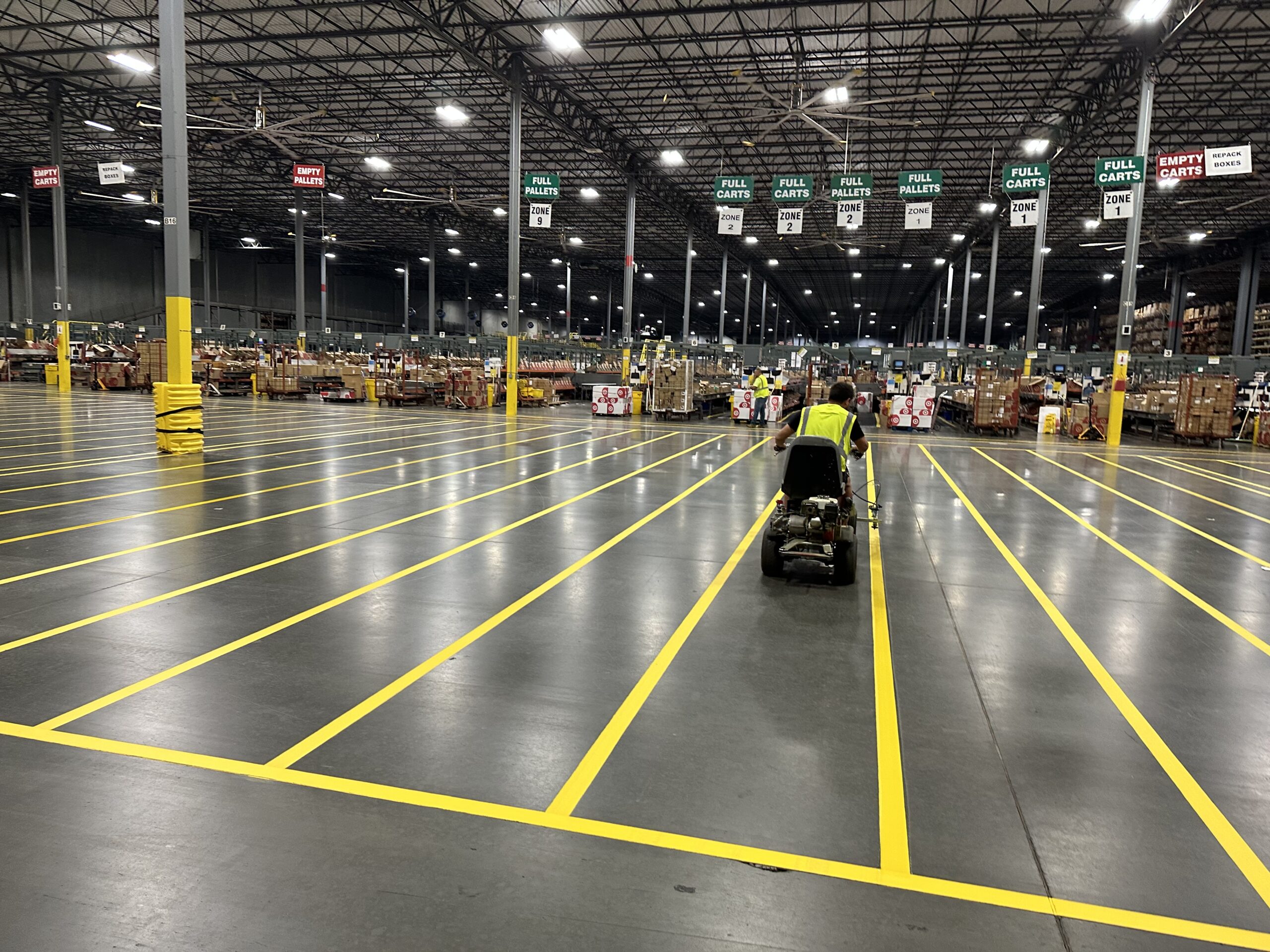 warehouse striping mobile al industrial facility striping