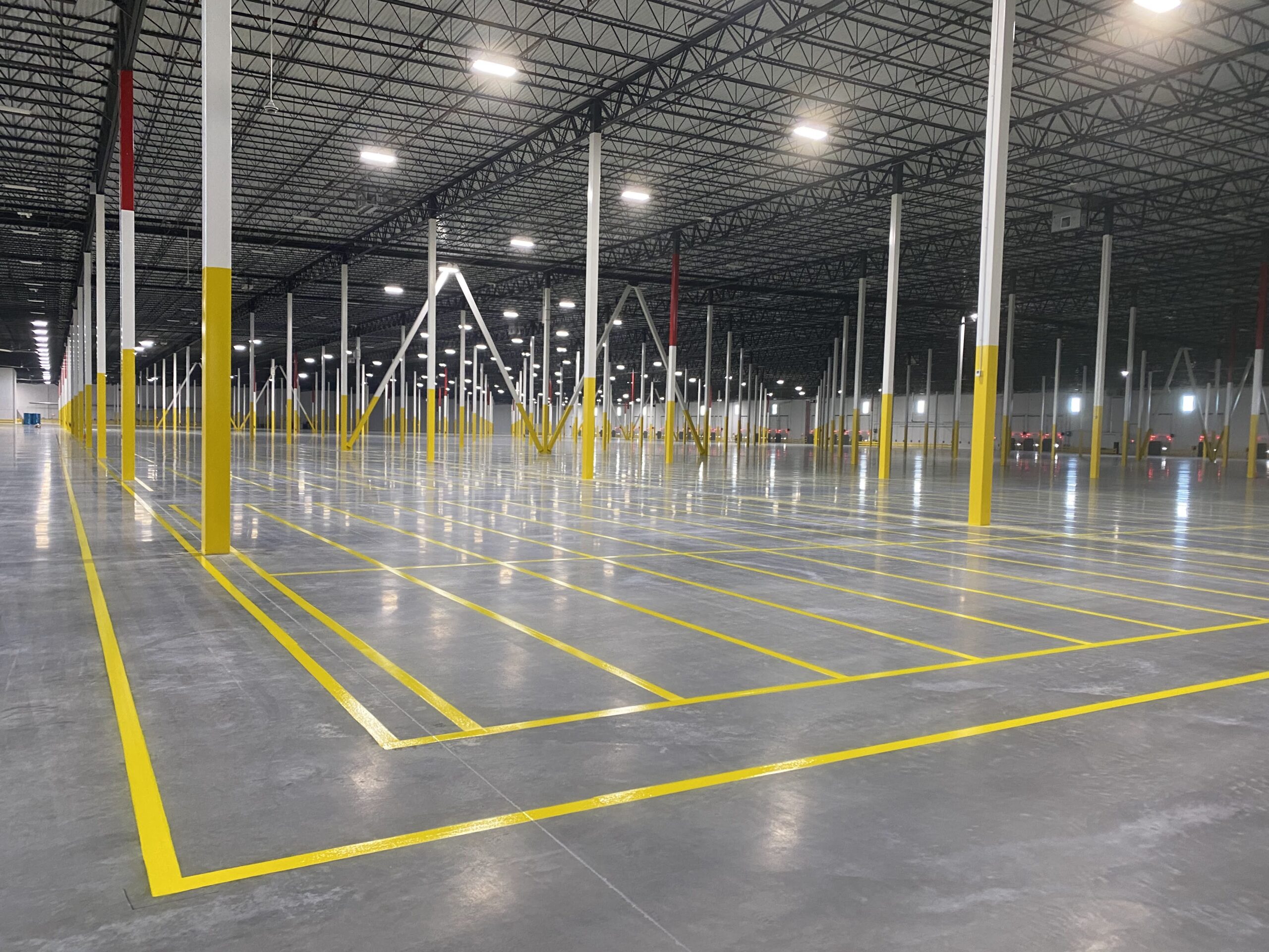 industrial warehouse striping near New Jersey Turnpike corridor