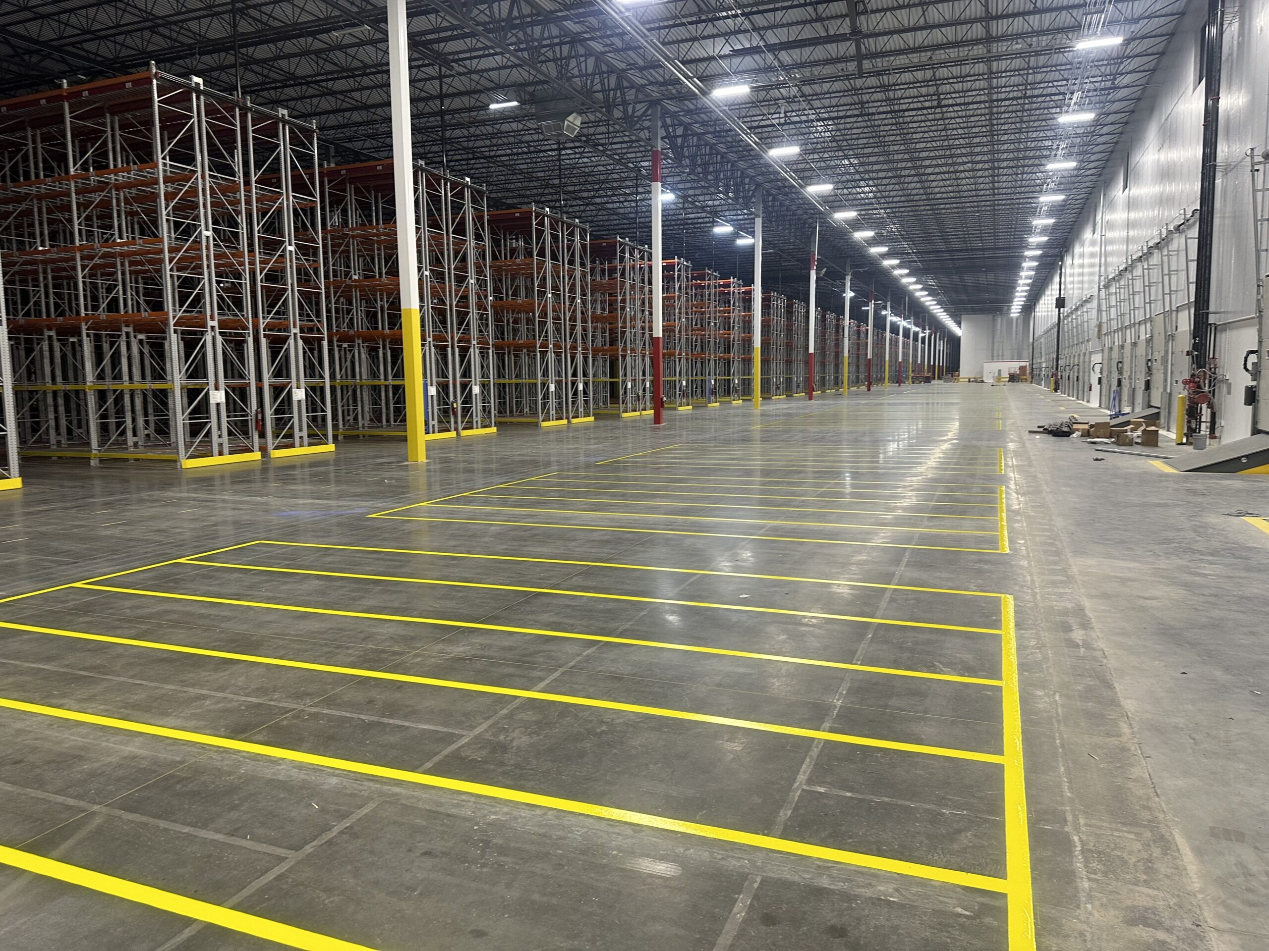 * warehouse line striping in Mesa AZ distribution center