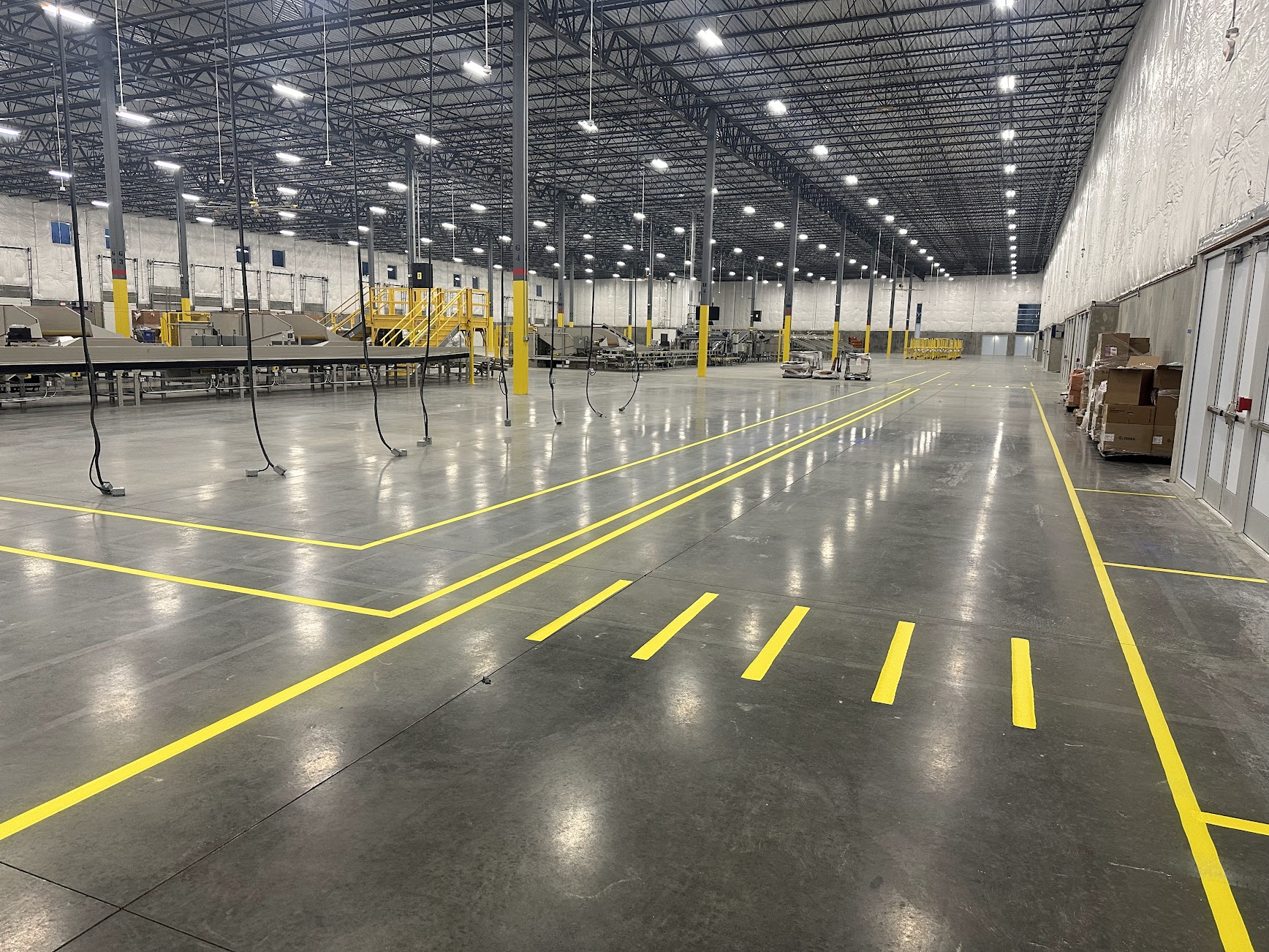 Warehouse floor marking example illustrating Cheektowaga NY service options