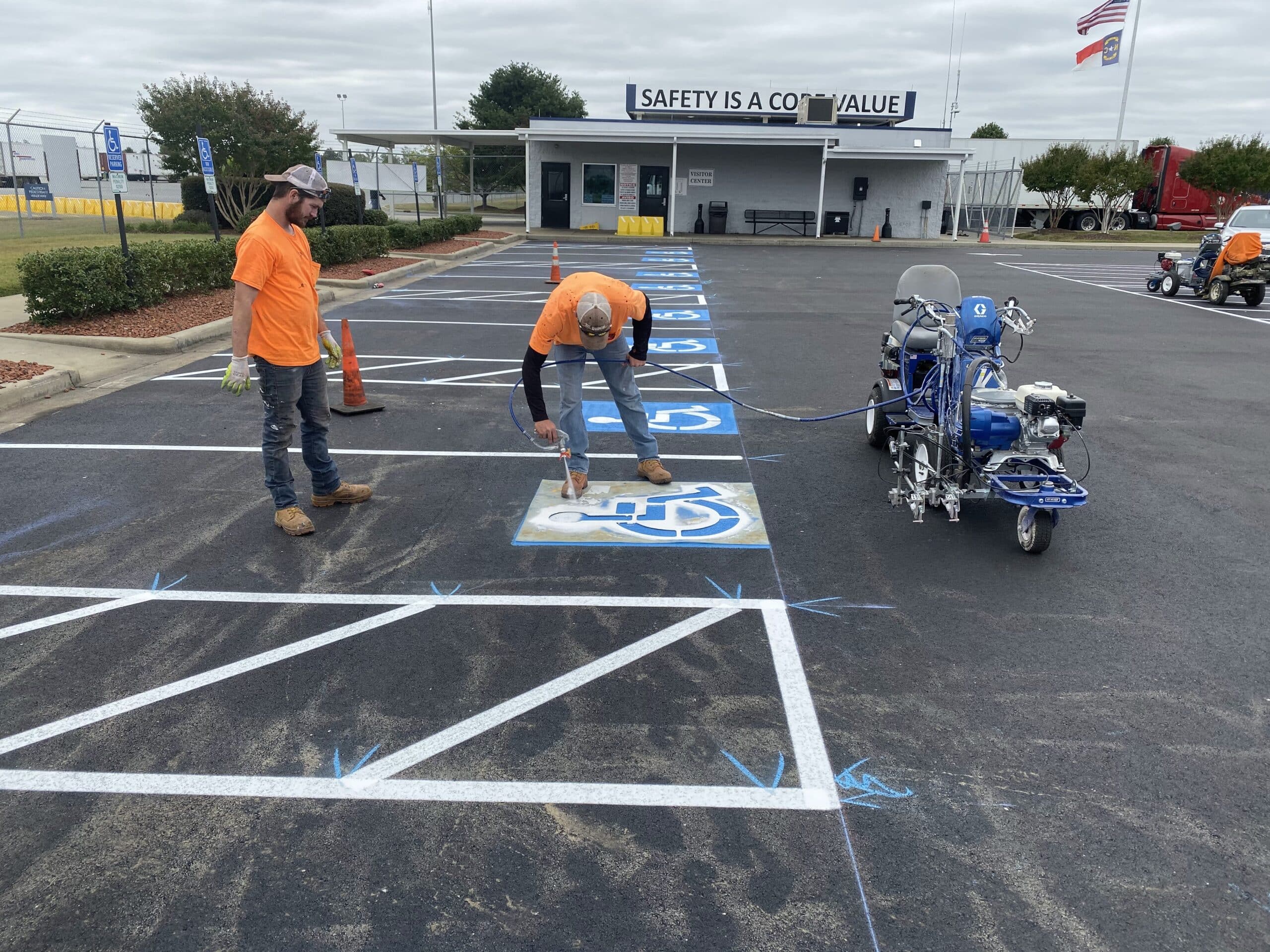 Accessible parking striping project