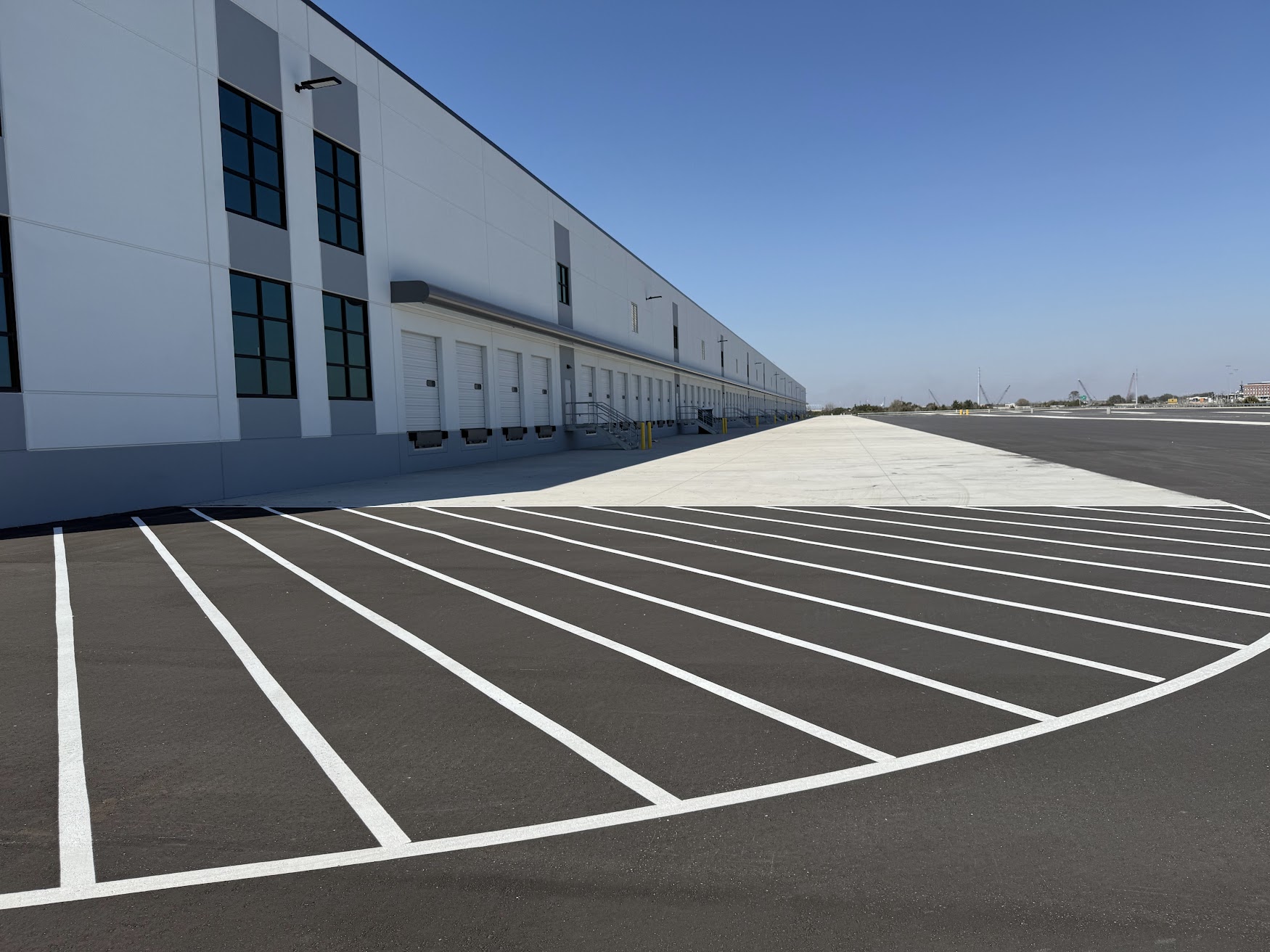 Commercial striping project