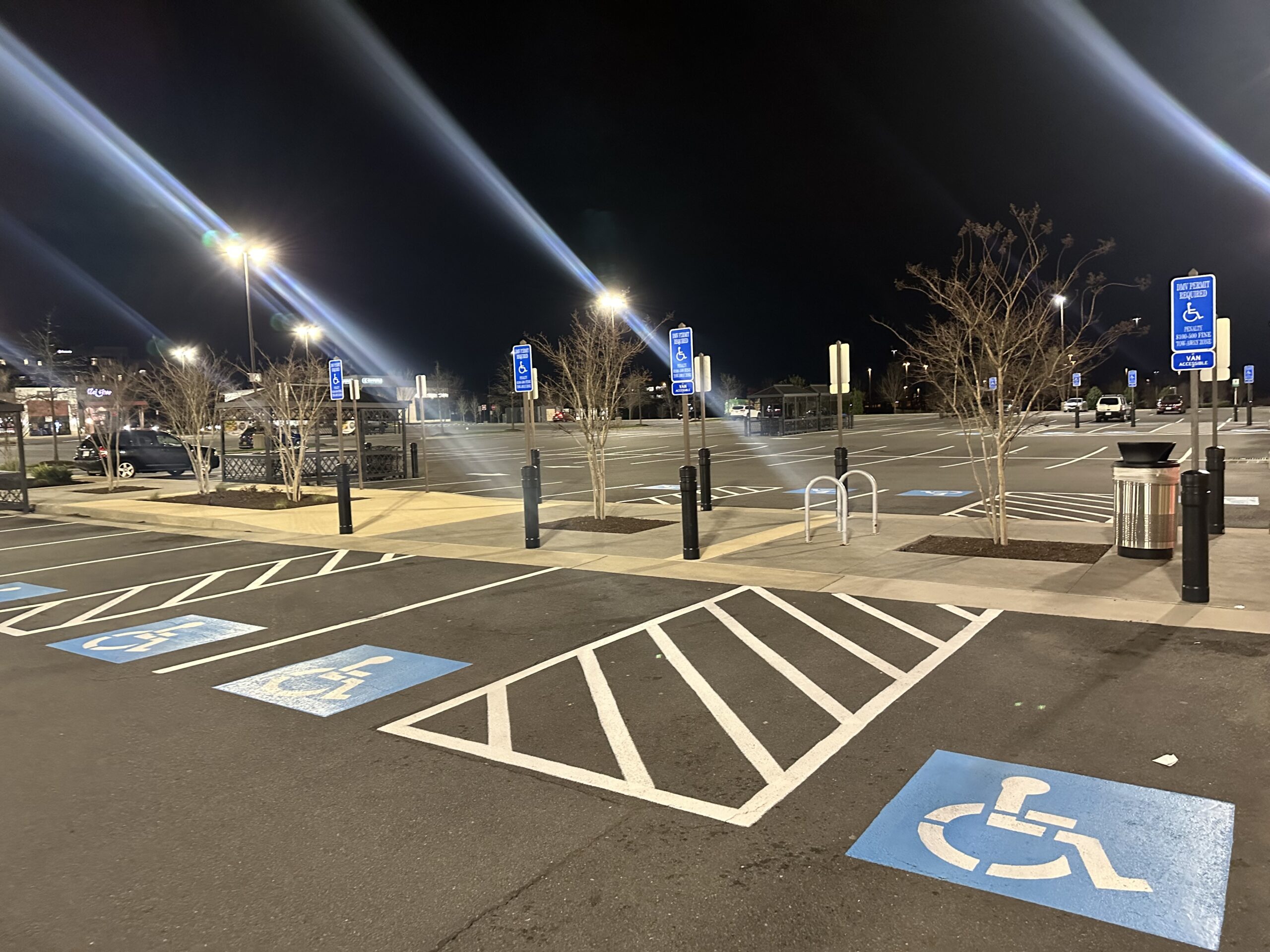 Commercial striping project