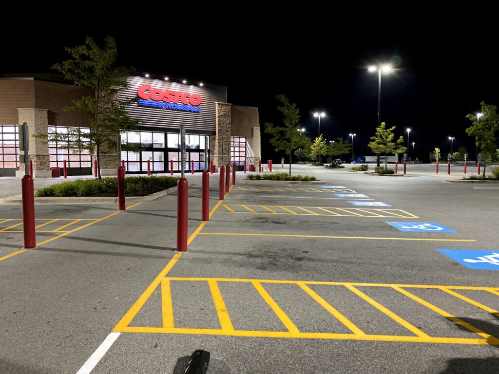Professional parking lot pavement markings in Virginia