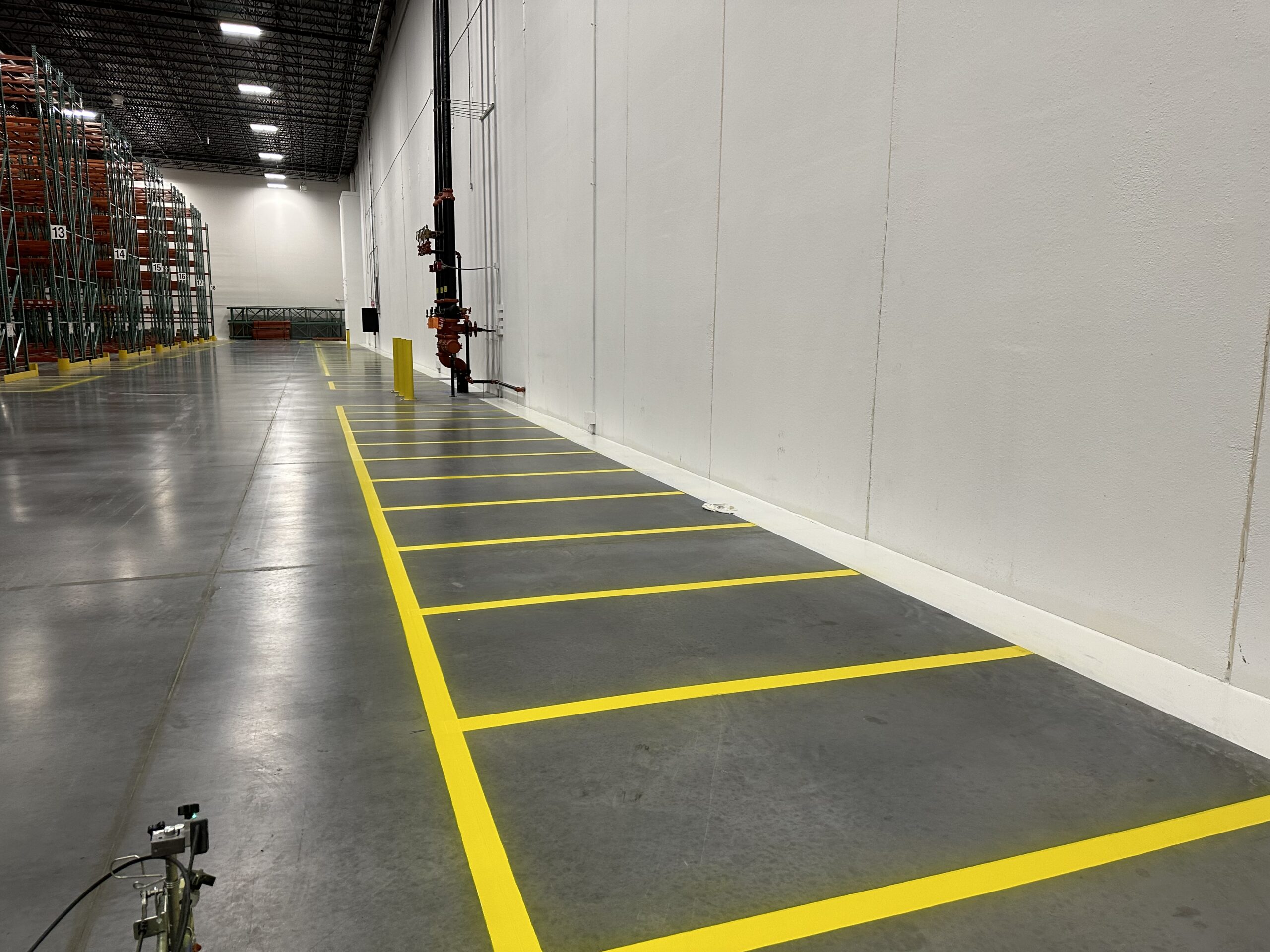Large warehouse safety line striping Columbia South Carolina
