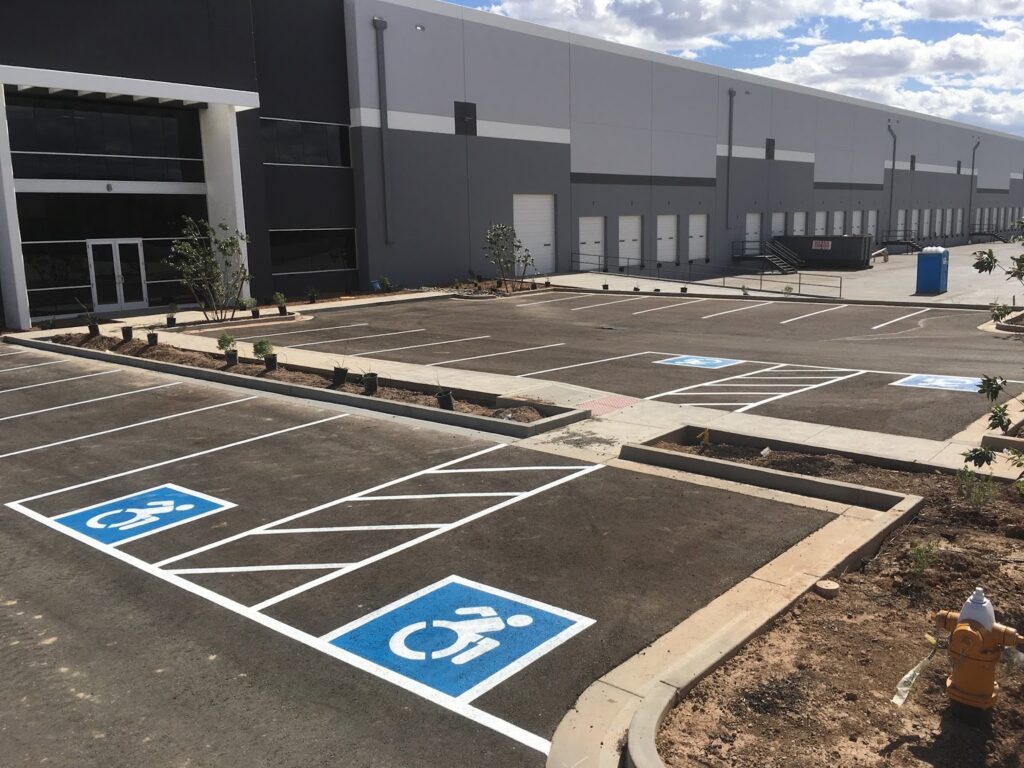 Universal Striping commercial parking lot marking project 4