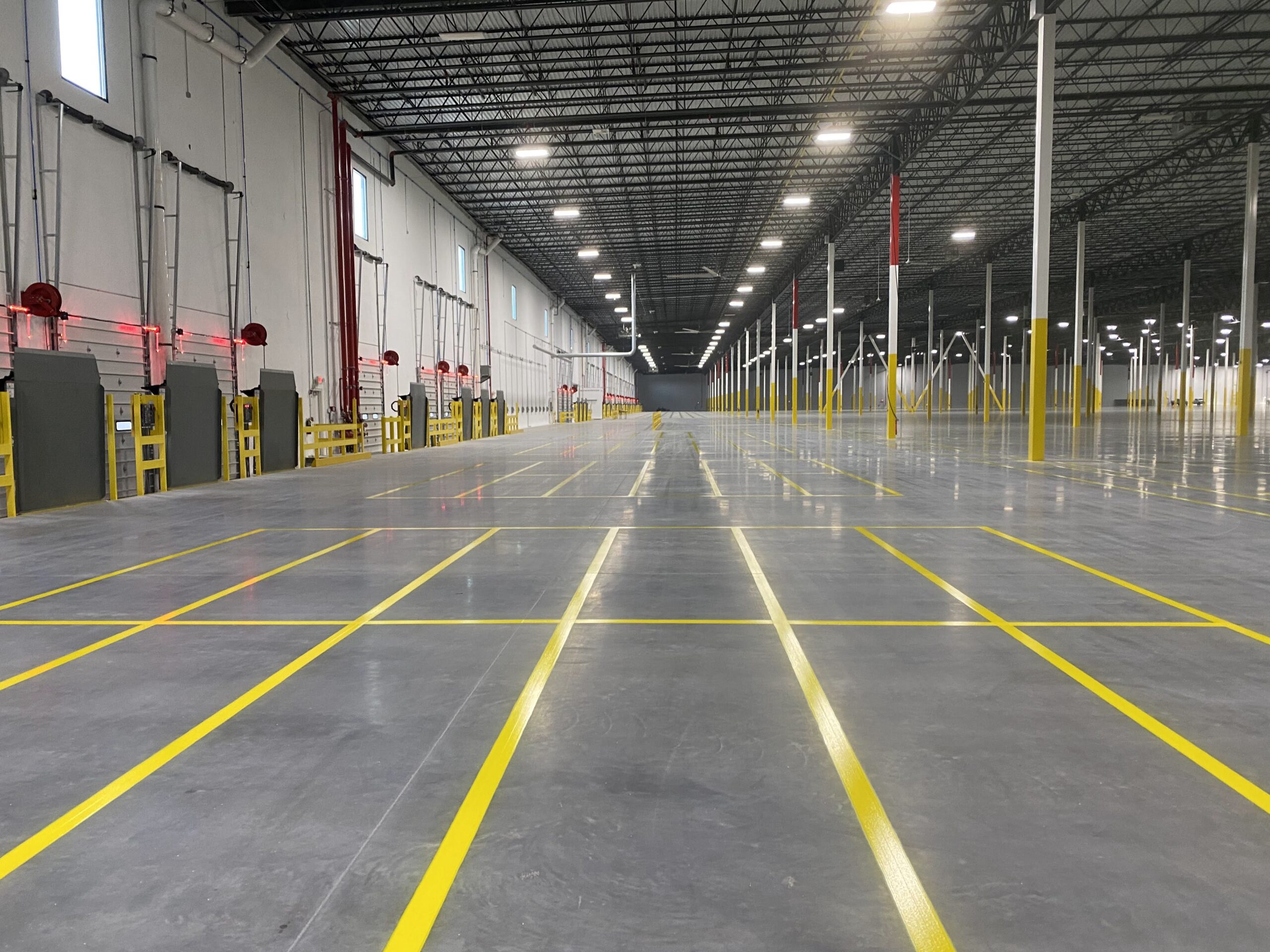 Addison IL warehouse pedestrian safety markings
