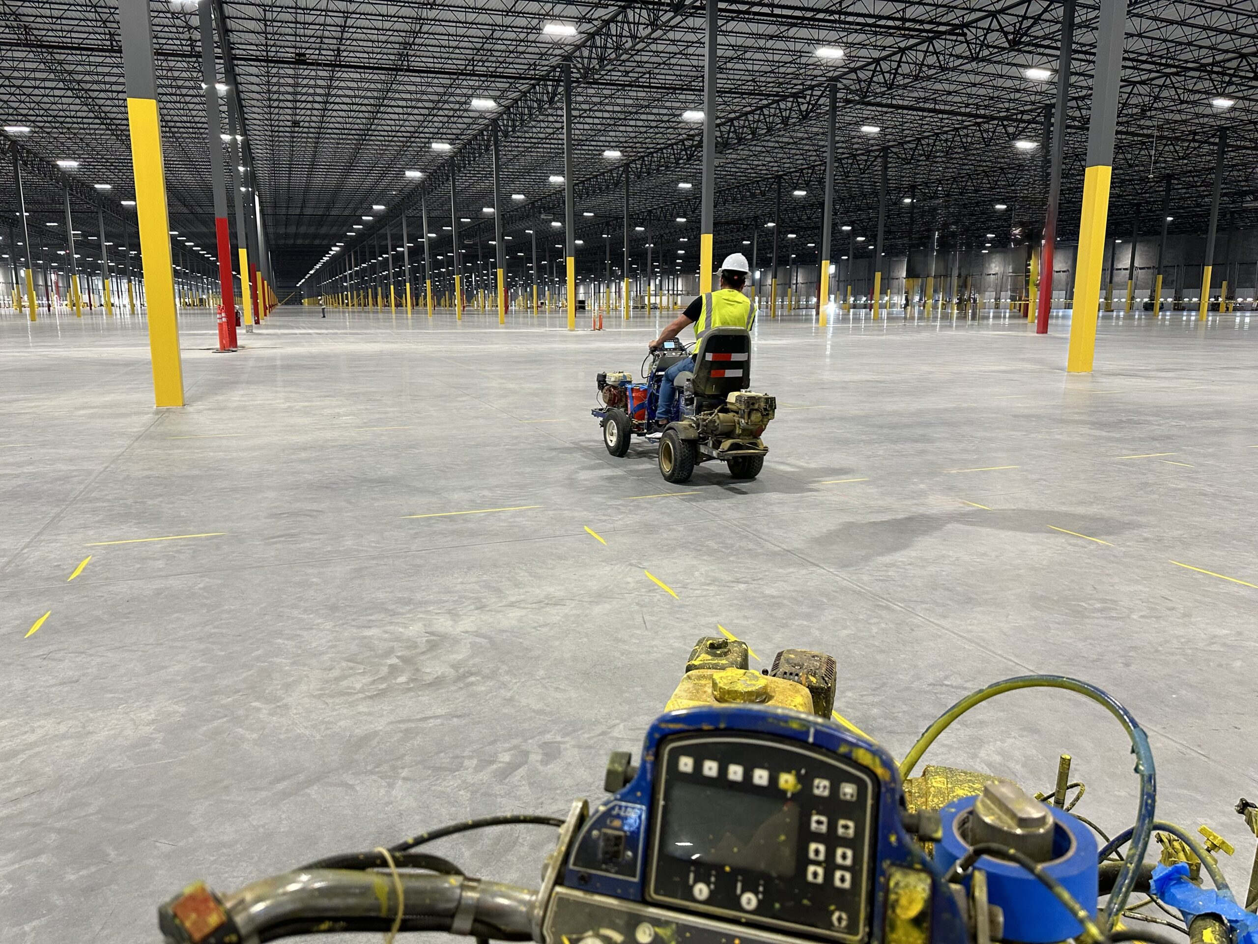 Channahon Illinois warehouse floor marking project 1