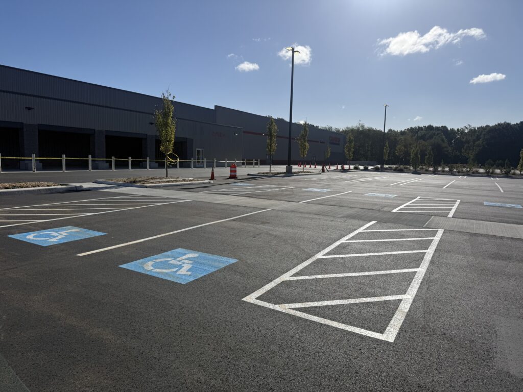 Universal Striping commercial pavement markings project photo 1