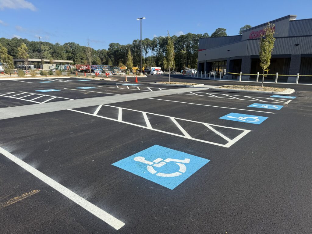 Universal Striping commercial pavement markings project photo 2
