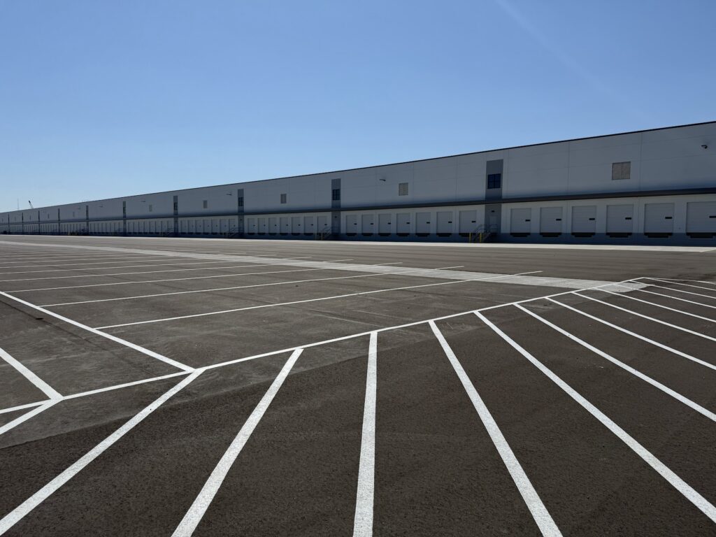 Universal Striping commercial parking lot marking project 2