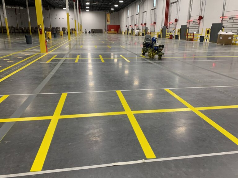 Universal Striping industrial warehouse floor striping project 3