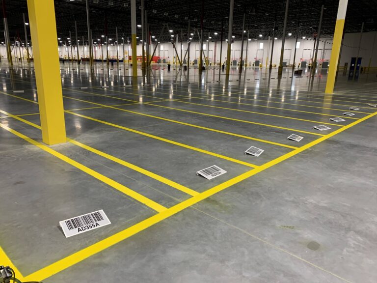 Universal Striping industrial warehouse floor striping project 5
