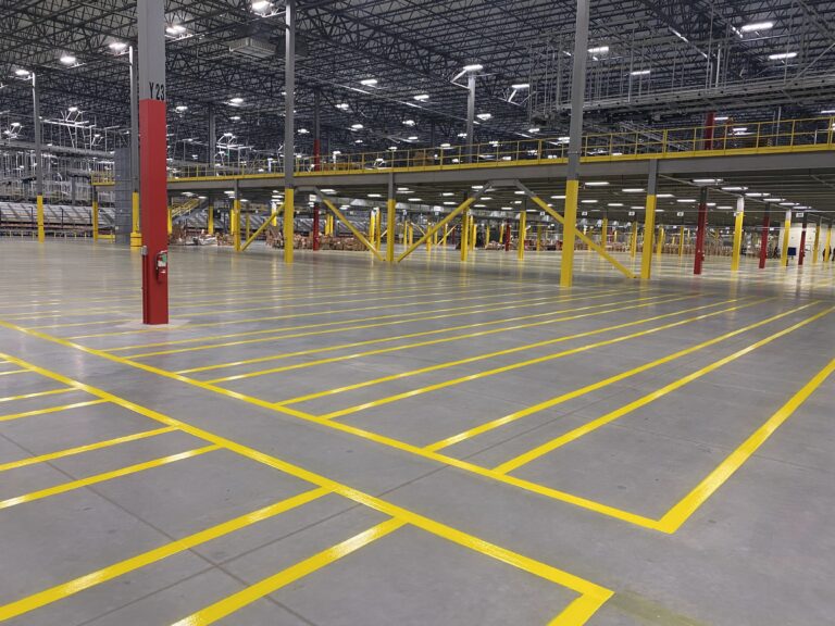 Warehouse floor striping project 6