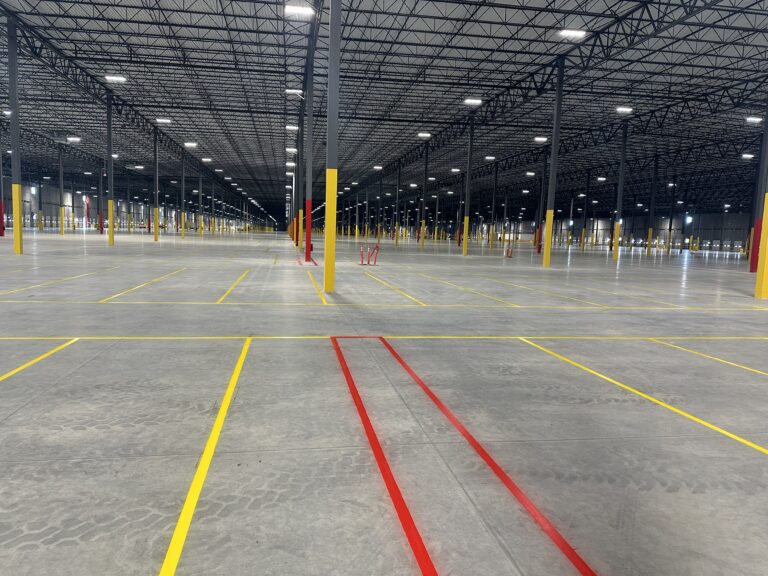 Warehouse floor striping project 2