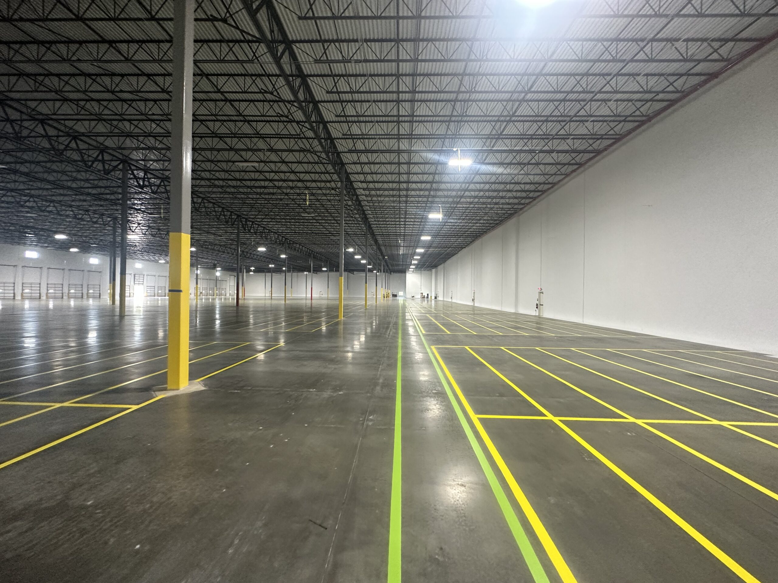 Warehouse floor line striping Salt Lake City Utah
